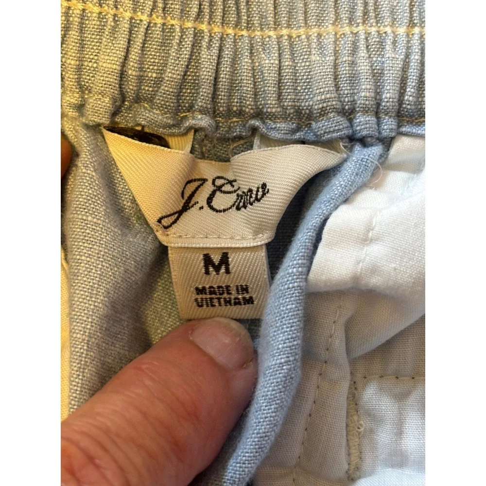 J.Crew Tie Waist Seaside Pants Size M Coastal Preppy Nautical Vacation Travel